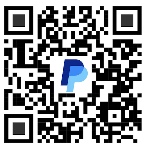 Scan to support via PayPal